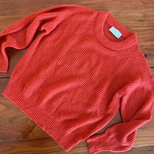 Everlane Women's Bold Orange Crew Neck Sweater